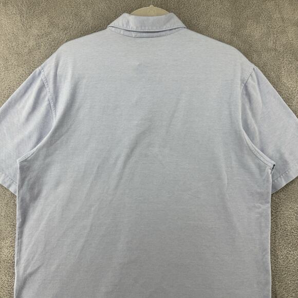 Bobby Jones Shirt Mens L Blue Cotton Polo 1/4 Button Preppy Short Sleeve Sport - Picture 6 of 10